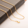 Ladies Fine Chain Gold Plated Stainless Steel Jewelry Cross Chain O-chain Necklace With Pendant 1.5/2/2.5/3.2mm